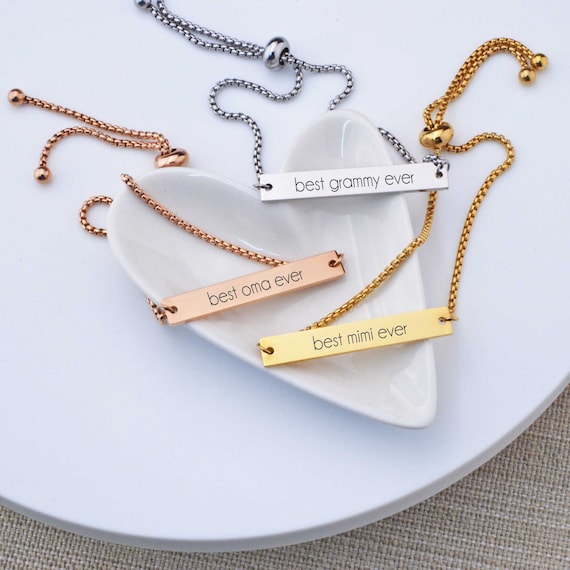Grandma Gift for Christmas, Best Grandma Ever Adjustable Bracelet,  Personalized Bracelet for Nana, Mimi, Gigi, Grandma, Oma, Yaya - Etsy  Ireland