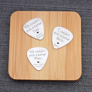 Custom Guitar Pick Gift, Engraved Guitar Pick, We couldn't pick a better Dad Mom Friend Boyfriend, Personalized Mother's/Father's Day Gift