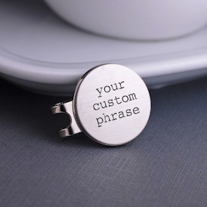 Design Your Own Golf Ball Marker, Custom Golf Gift, Personalized Message Golf Ball Marker with Hat Clip, Mother&#39;s Day/ Father&#39;s Day Gift