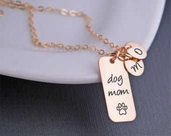 Gift for Dog Lover, Dog Mom Necklace, Paw Print Jewelry, Mother's Day Gift for Pet Mom, Animal Lover Gift