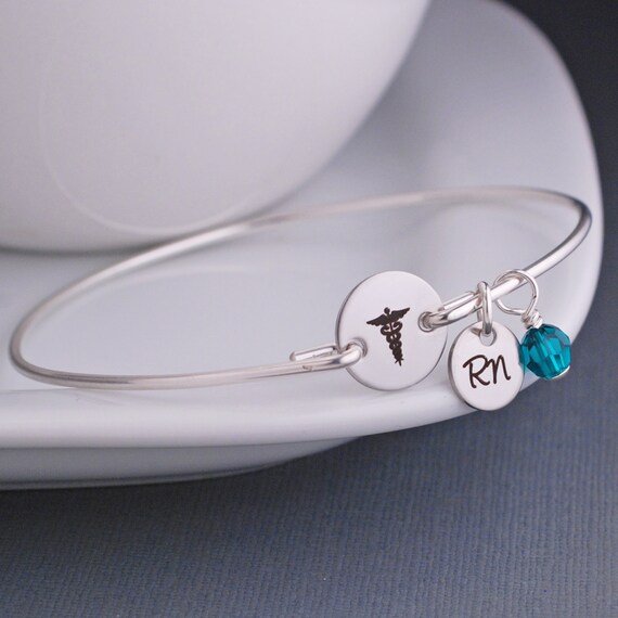 Gift for Nurse Caduceus Bracelet RN Jewelry Gift Nursing