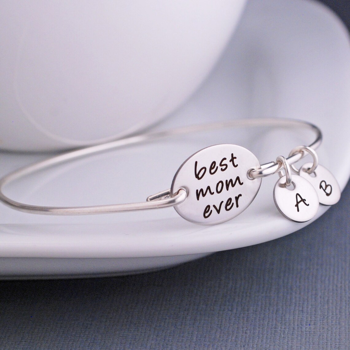 Best Mom Ever Bracelet Mother Gift Silver Mom Jewelry Etsy