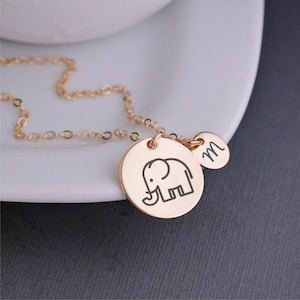 Elephant Necklace, Sorority Jewelry, Elephant Charm Gold, Elephant Pendant Gift, Crimson, Greek Life, Gold Necklace, Elephant Gifts