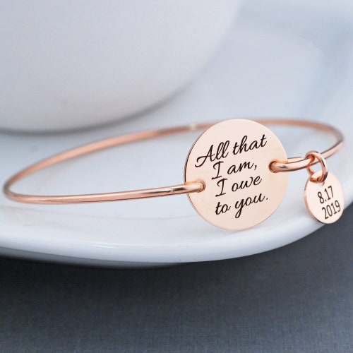 Mother of the Bride Gift All That I Am I Owe to You Jewelry - Etsy