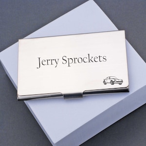 Porte-cartes de visite cadeau pour vendeur de voitures, Cadeau pour concessionnaire automobile, Porte-cartes de visite personnalisé pour lui ou elle, Directeur des ventes, Directeur général