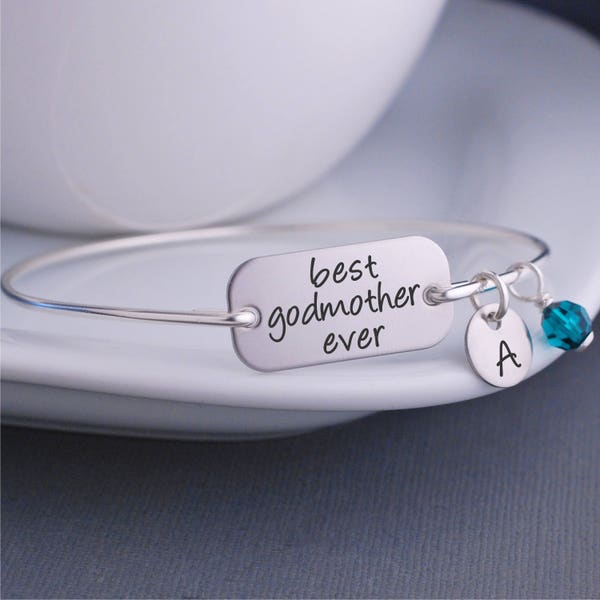 Pulsera personalizada para madrina, ideal como regalo de Navidad, bautizo, confirmación o comunión.
