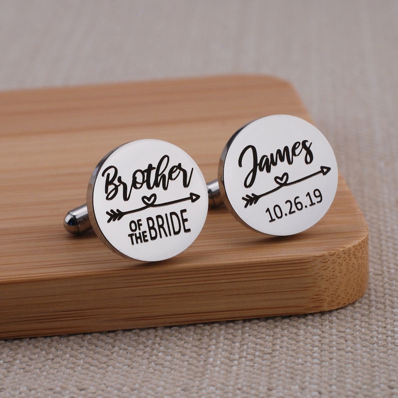 Brother of the Bride Cufflinks Custom Boho Wedding Cufflinks Etsy