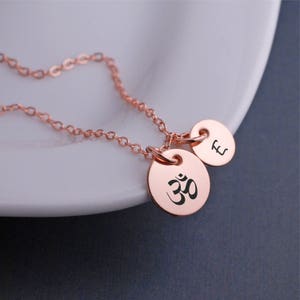 Om Necklace, Yoga Jewelry, Yogi Gift, Birthday Gift for Yoga Lover, Yoga Instructor, Inspirational Jewelry, Meditation Jewelry