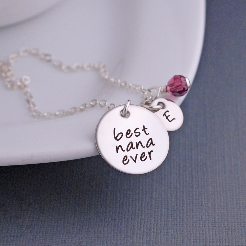 Best Nana Ever Necklace, Nana Necklace, Nana Gift, Nana Charm Necklace, Mother's Day Gift for Nana image 2