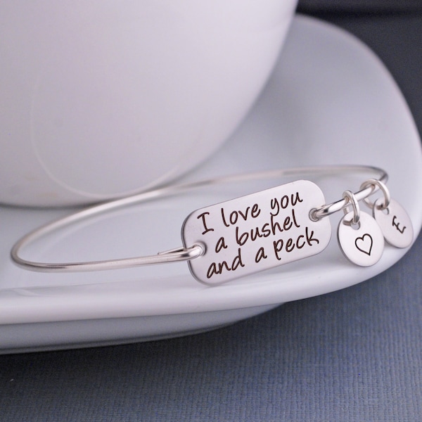 A Bushel and a Peck Bracelet, Nursery Rhyme Jewelry, Birthday Gift for Daughter, Mother's day Gift, Gift for Wife, Southern Girl