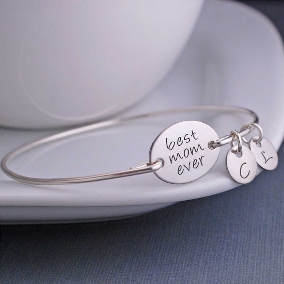 Hand-Stamped Inspiration Bracelet in Sterling Silver for Mom and Grandma