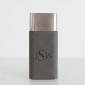 Monogrammed Cigar Case With Cutter Gift for Him, Personalized Cigar ...