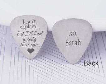 Birthday Gift for Guitarist, Find A Song Personalized Guitar Pick, Gift For Music Lover, Anniversary Gift for Husband or Wife