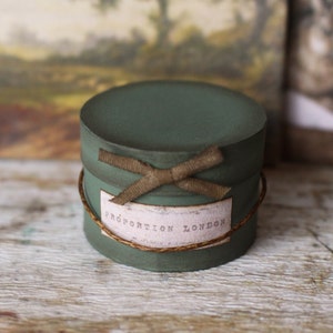 Dolls House Miniature Vintage Hat Box in Green 12th scale