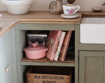 Maison de poupées Trio de livres de cuisine roses vintage miniatures à l'échelle 1:12