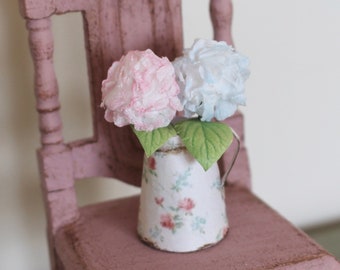 Dolls House Miniature Hydrangea in Vintage Jug