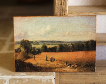 Dolls house miniature Constable Wheat field oil painting 12th scale