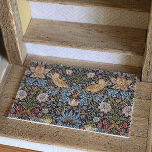 Puppenhaus Miniatur William Morris Fußmatte 12th Maßstab