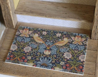 Dolls House Miniature William Morris doormat 12th scale