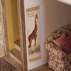 Puppenhaus Miniatur Giraffe Messlatte 12.Skala