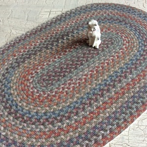 Dolls House Braided Rug. Multicoloured Large size