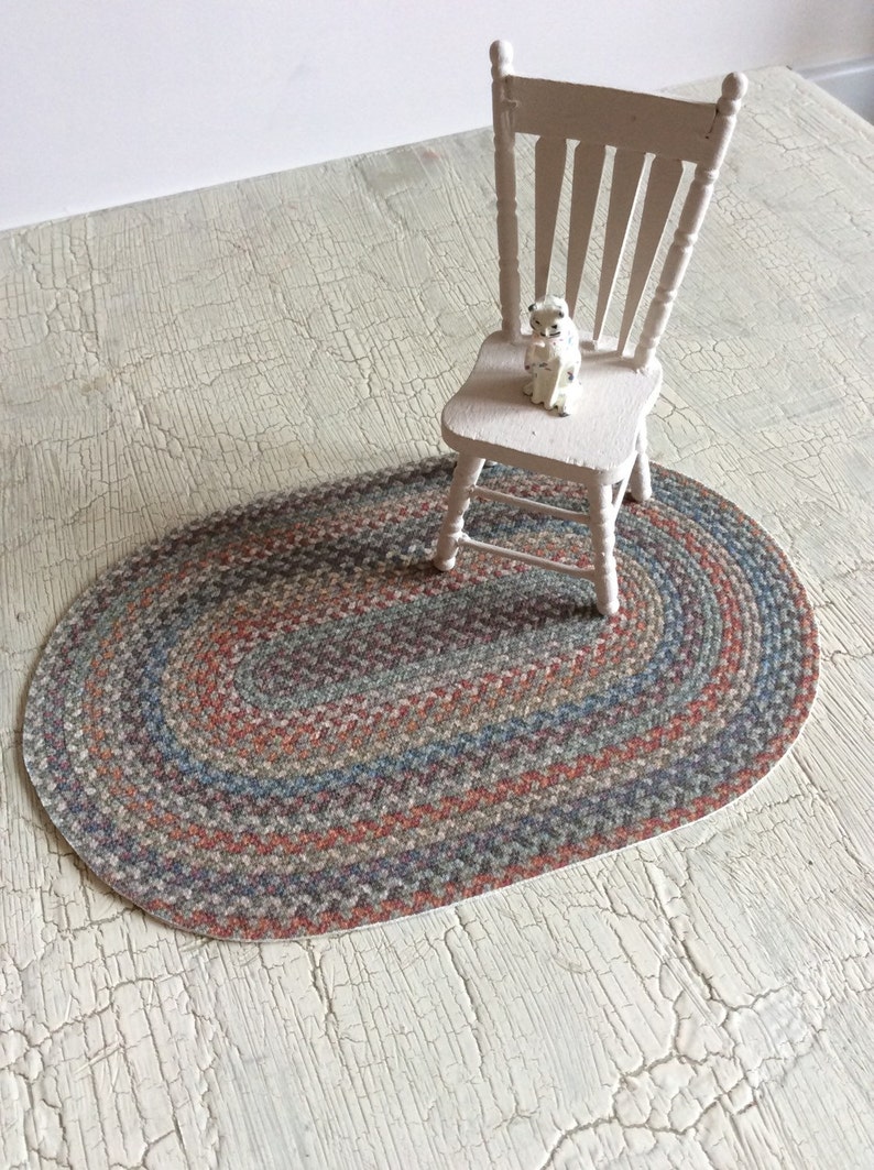 Dolls House Braided Rug. Multicoloured Large size image 2