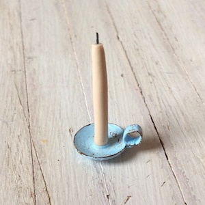 Dolls House Miniature Blue Candlestick