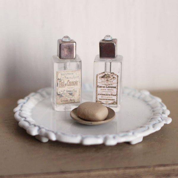 Dolls House Miniature Bathroom Bottles and Soap