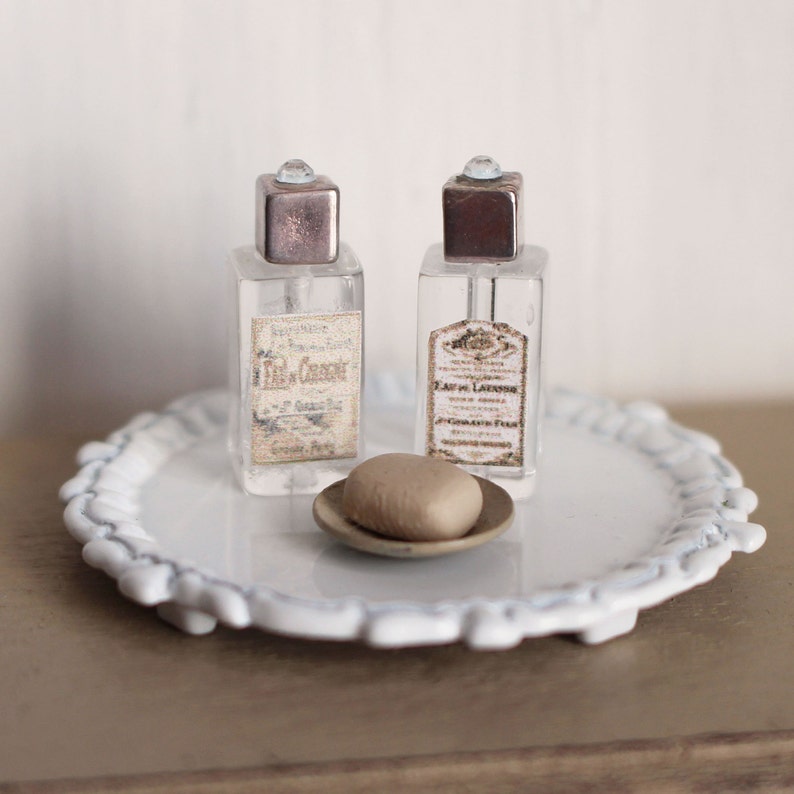 Dolls House Miniature Bathroom Bottles and Soap image 1