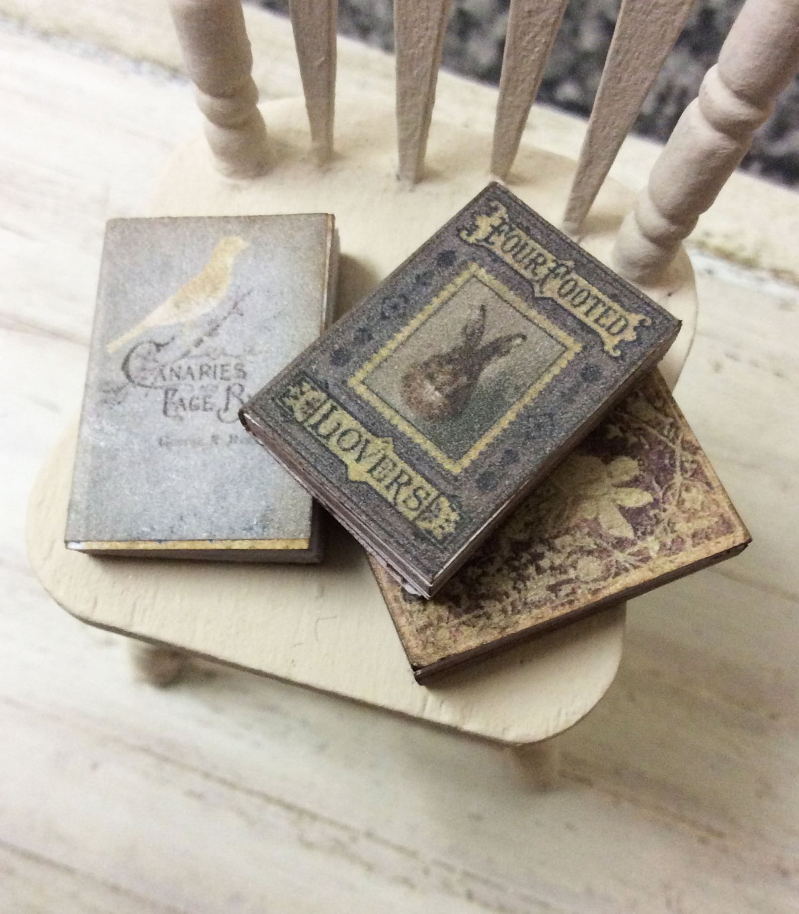 Dolls House Miniature Vintage Books Trio 112th Scale Etsy Canada