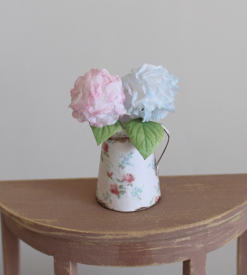 Dolls House Miniature Hydrangea in Vintage Jug image 3