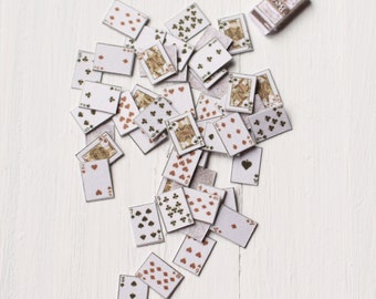 Dolls House Miniature Vintage Playing Cards