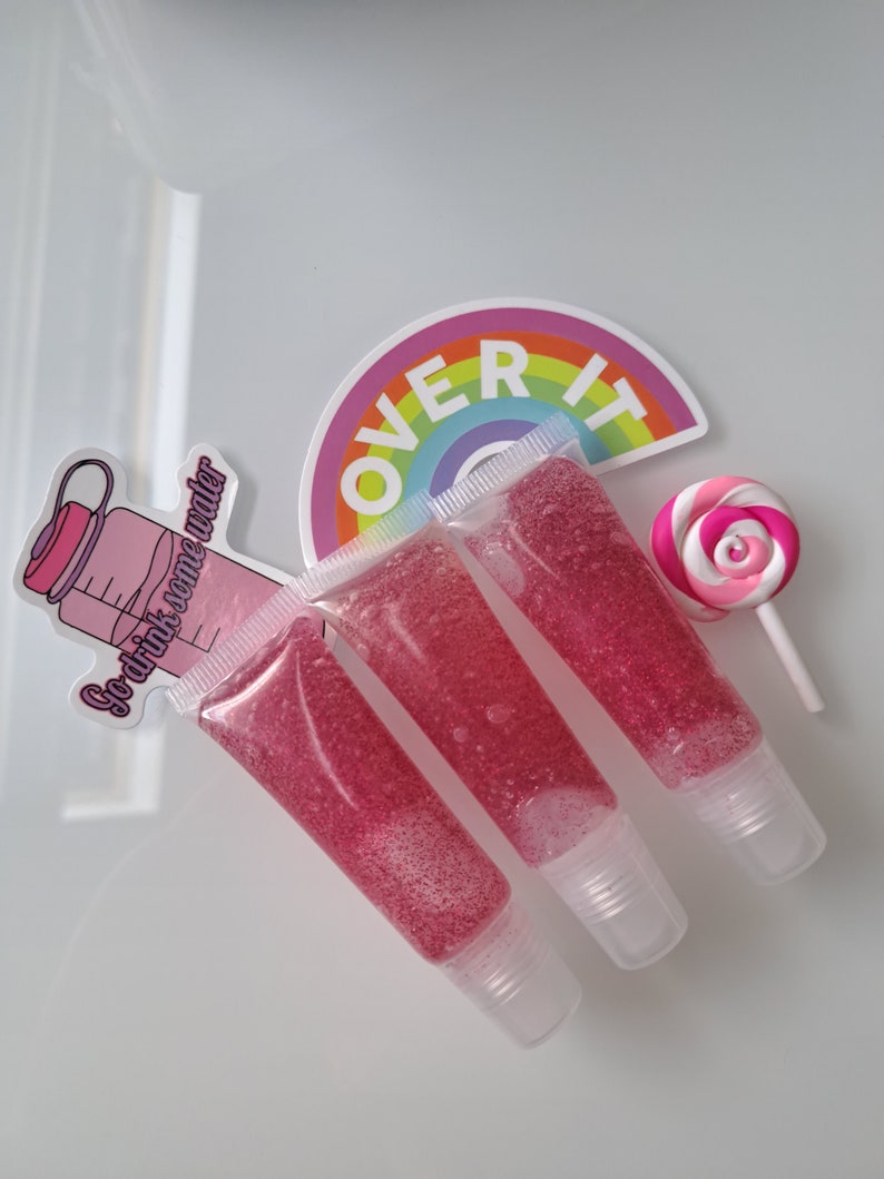 Süße unterschiedliche Lipglosse mit Sticker Rosa