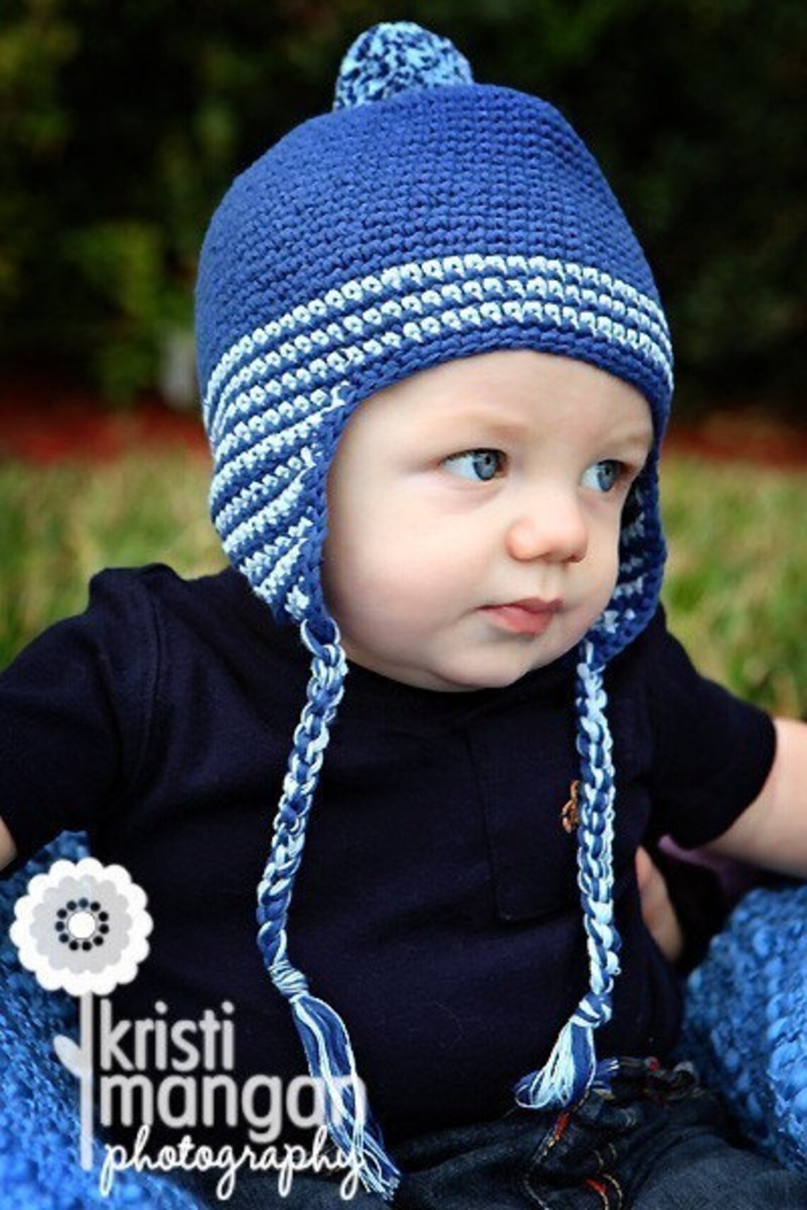 Crochet Baby Hat Baby Boy Ear Flap Hat Baby Boy Hat Etsy
