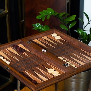 Premium Wooden Handmade Backgammon Board Set Custom Backgammon Board Games Personalized Gifts for Hin Unique Gift for Boss, Father Day Gift