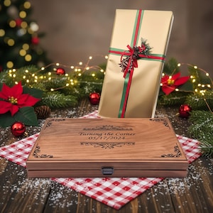 Personalized Walnut Backgammon Set, Engraved Anniversary Gift