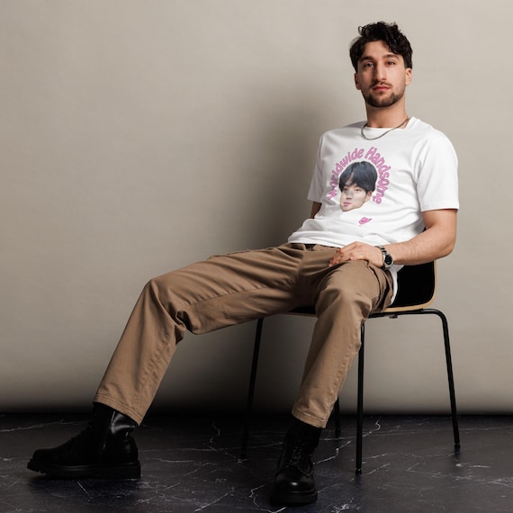 BTS ジン「ワールドワイドハンサム」Tシャツ - コットン製ユニセックス