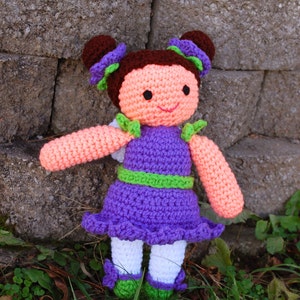 Bluebell Flower Fairy Doll crochet pattern PDF INSTANT DOWNLOAD
