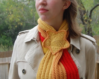 Shooting Starf crochet star scarf pattern PDF