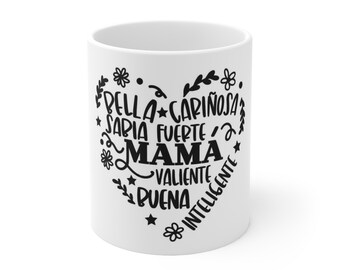 Taza de café de cerámica para el día de la madre, taza para la abuela, para mamá, la mejor mamá. (0.33l) o (0.44l)