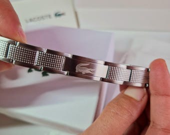 Mens Lacoste bracelet / Silver jewelry