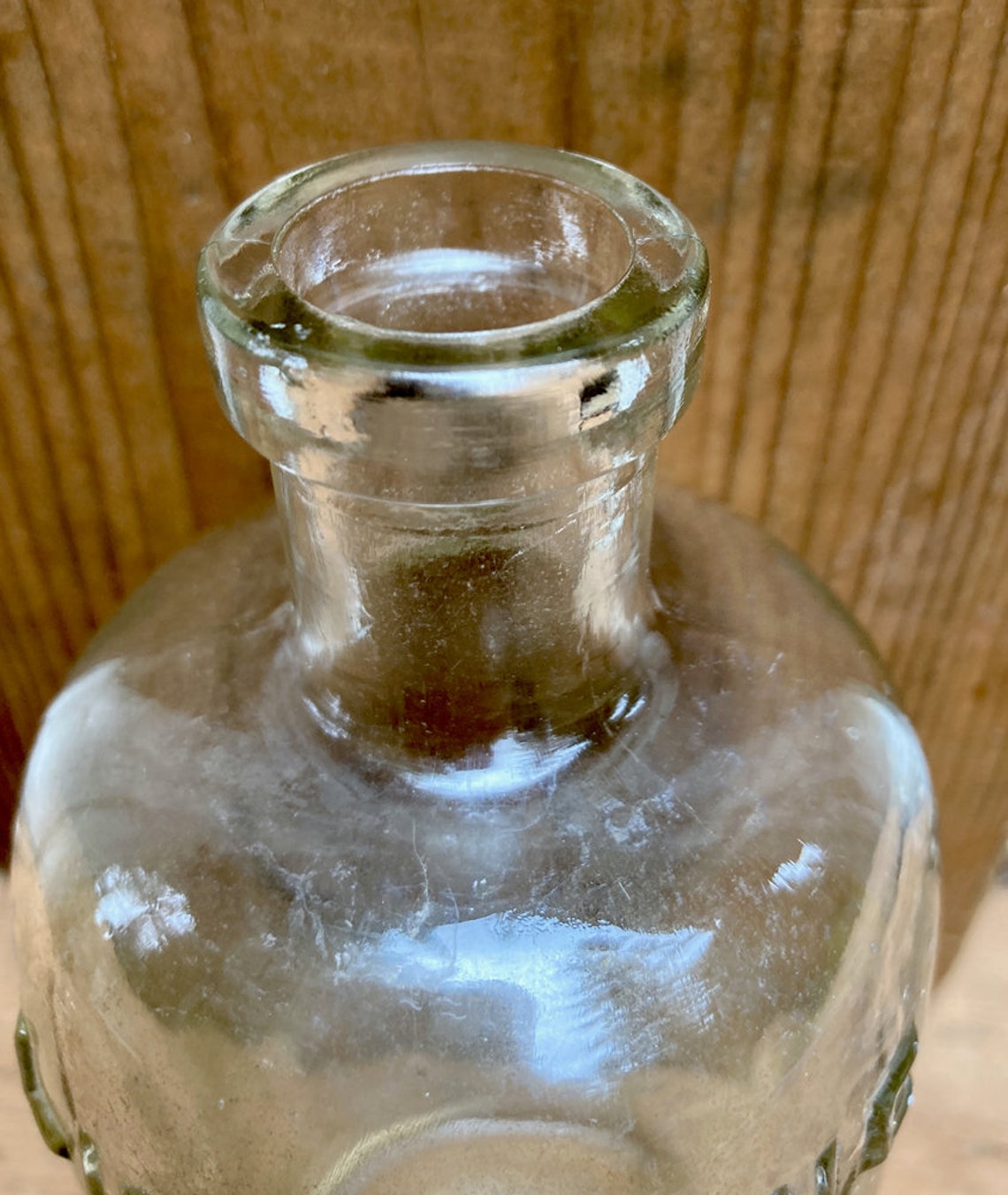 Antique clear Cork Top Listerine Bottle collectible c. 1910 Etsy