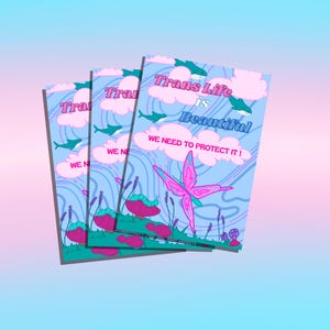 Trans Life is Beautiful queere Sticker mit Schmetterlingsmotiv 20 Stück