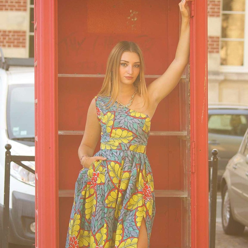 Robe longue wax - Etsy France