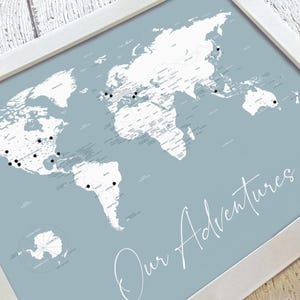 Decorative Travel Map of Places I’ve Been | World Adventure Tracker to Mark Where We Have Been Together | Travel Enthusiast Gift afbeelding 7