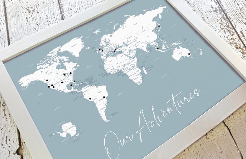 Decorative Travel Map of Places I’ve Been | World Adventure Tracker to Mark Where We Have Been Together | Travel Enthusiast Gift afbeelding 7