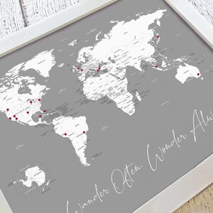 Decorative Travel Map of Places I’ve Been | World Adventure Tracker to Mark Where We Have Been Together | Travel Enthusiast Gift afbeelding 6