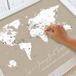 Adventure Is Out There Unframed Poster Unique Sentimental Valentines Gift Map Print, World Traveler Wall Decor Family Vacation Tracker image 5
