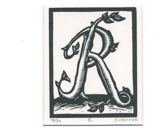 R Alphabet Print