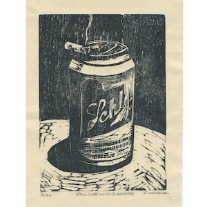 Xilogravura, 'Natureza Morta com Cigarro'